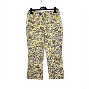 harold’s Printed Yellow Cropped / Ankle Pants